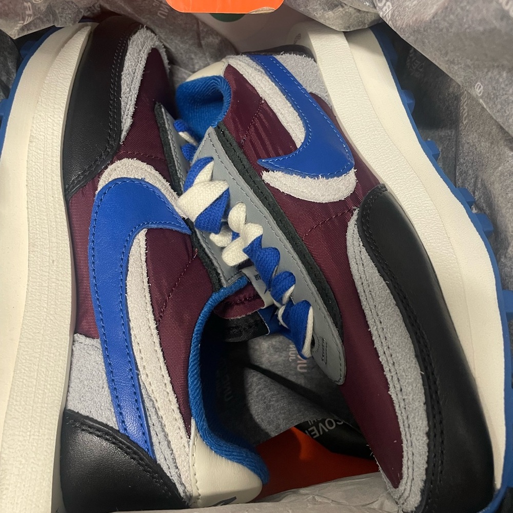 Undercover Red and Blue Sneakers Dynamic Design